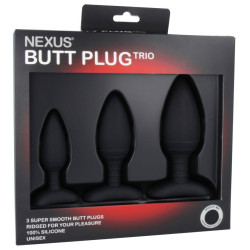 Nexus Lot de 3 plugs Silicone Trio Nexus Noirs